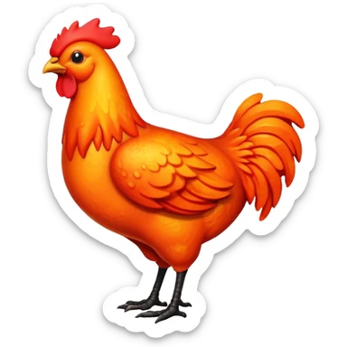 Lava chicken  sticker