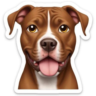Brown pitbull sticker