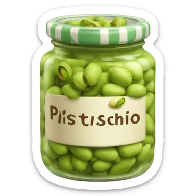 a single jar of pistachio paste sticker