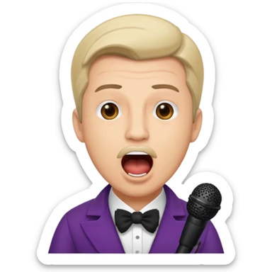 male opera singer singing sticker