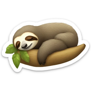Sloth sleeping sticker