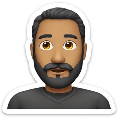 5'5 bengali with moustache and beard sticker