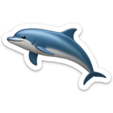 Dauphin sur une balaine sticker