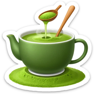 Matcha tea sticker