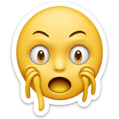 emoji strangling itself  sticker