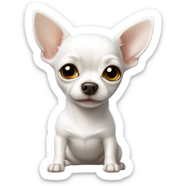White chihuahua sticker