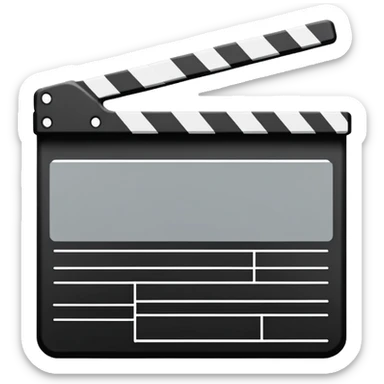 ultra minimalist film slate, one line drawing, abstract sticker