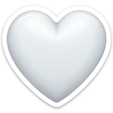 White aesthetic heart  sticker