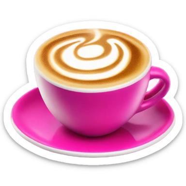 Hot pink cappuccino  sticker