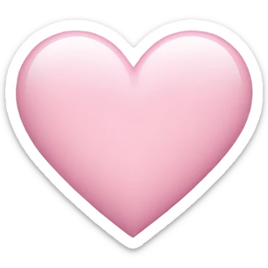 light pink heart  sticker