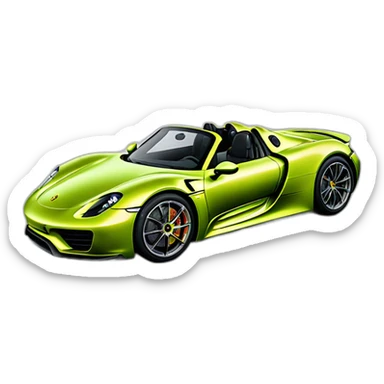 Porsche 918 spider de la face de côté sticker