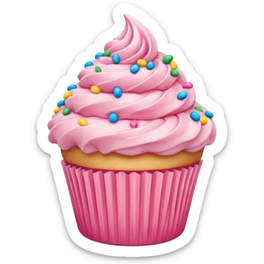 pink vanila cupcake sticker