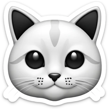 Purrfect Monochrome B&W sticker