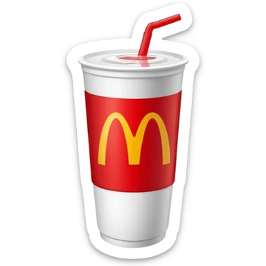 McDonald's soft drink cup sticker