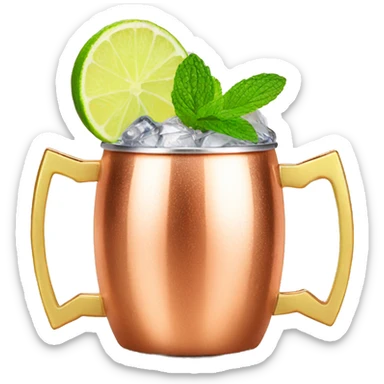 Fancy Moscow mule in cooper mug sticker
