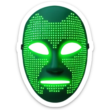 Led therapy mask green sticker