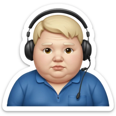 gamer obese  sticker