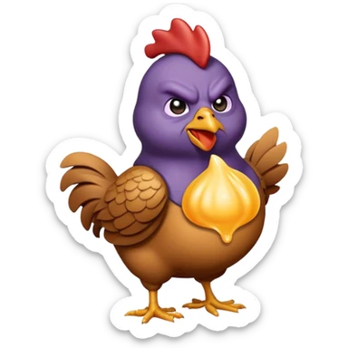 fart chicken I love legend Thanos sticker
