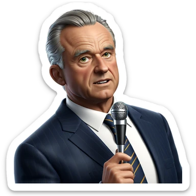 old man in pinstripe suit sticker
