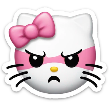angry hello kitty emoji  sticker