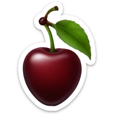 dark red cherry emoji sticker