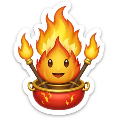 Coroa pegando fogo sticker