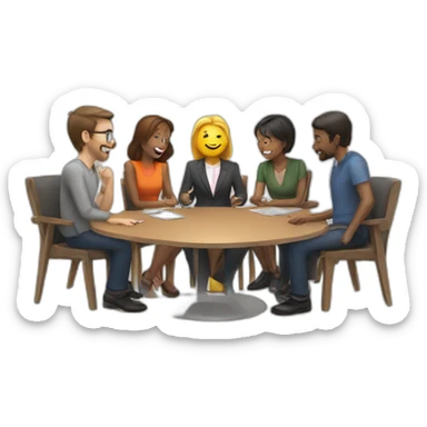 Talk-team-meet sticker