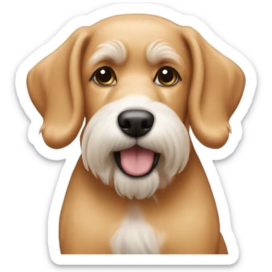 Apricot whoodle dog sticker