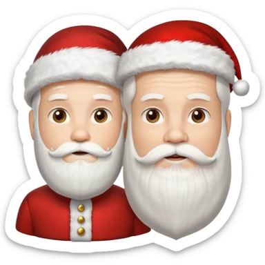 santa husband wife sticker