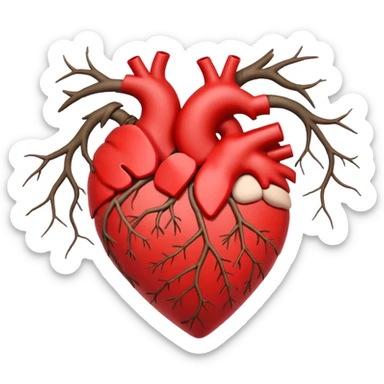 Heart made of twisted branches sticker