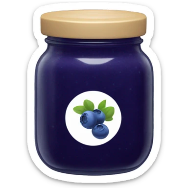 blueberry jam in a plain jar aesthetic sticker
