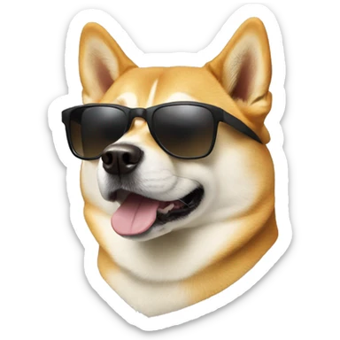 Doge with sunglasses  sticker