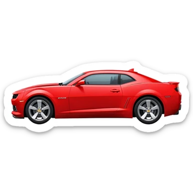 red minimalist Chevrolet Camaro sports car sticker