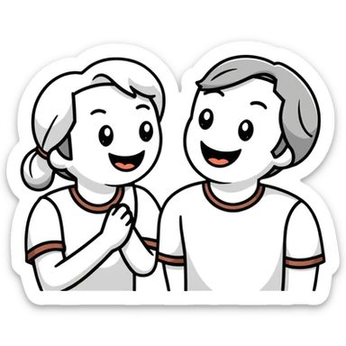 couple laughing together sticker