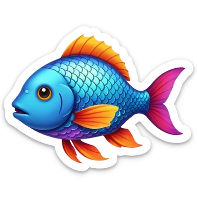 Fly high fish sticker