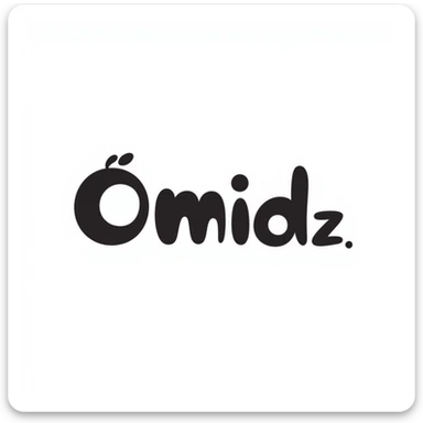 the name 'omid' as a hand-drawn icon, casual, sketchy lines, creative, suitable for a personal brand sticker