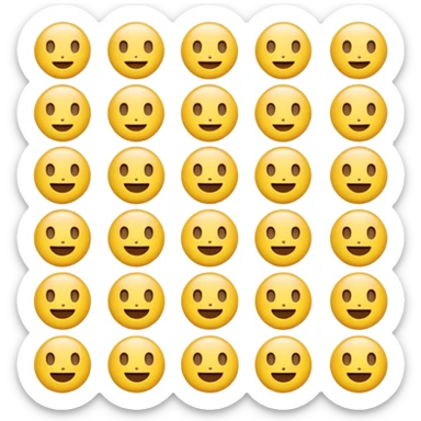 En mix van 🥺 🤤 ♥️ Yellow Emoji Round sticker