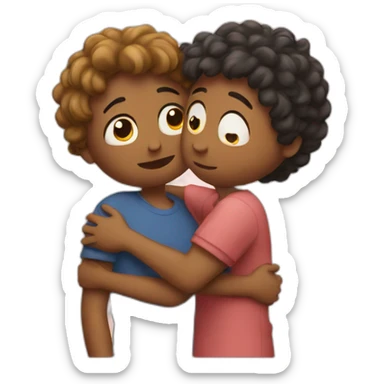 friend comforting friend sticker