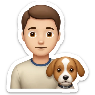 Man face dog body sticker