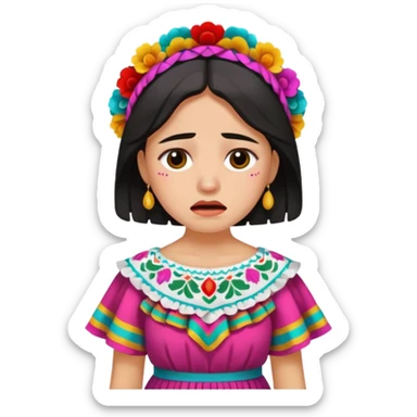 Crying and gay dresses in Mexican clothes  sticker