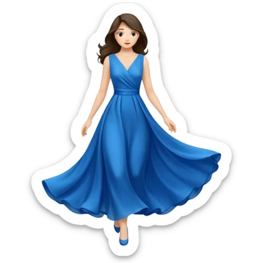 blue dress sticker