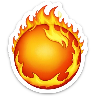 bisexual ball on fire sticker