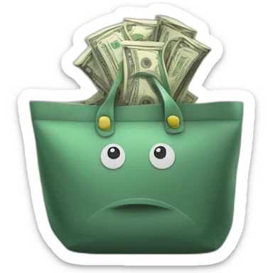 Ladron enmascarado y con una bolsa de dinero  sticker