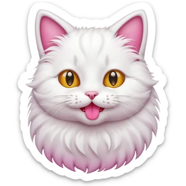 Cat cleaning sticker