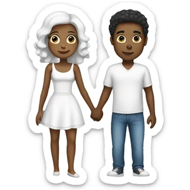 white love A couple who loves Watch sticker