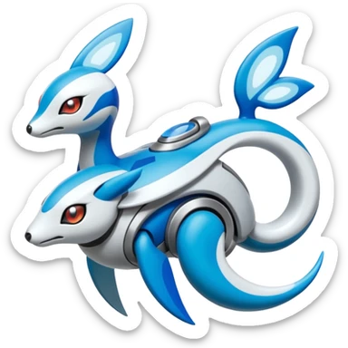 Futuristic Meloetta-Inteleon-Buizel-Protogen-Pokémon-Digimon-Fakémon-fusion-hybrid-creature sticker