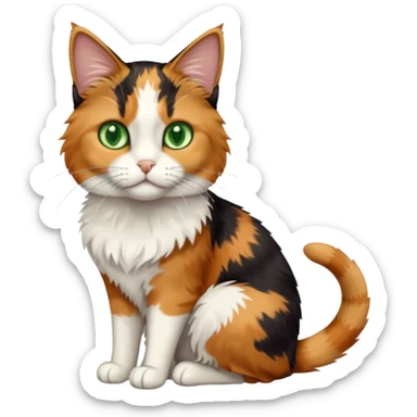 three-legged cat named Carey, sitting sticker