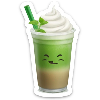 iced matcha latte sticker