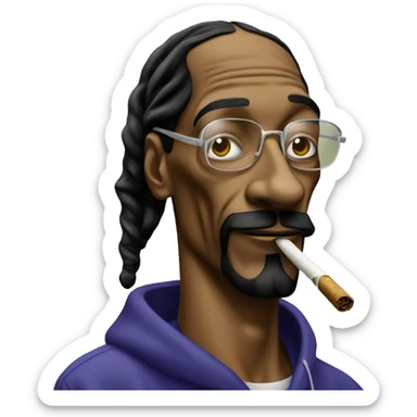 Snoop dogg with a blunt sticker