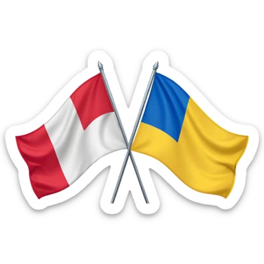 poland ukraine flag sticker